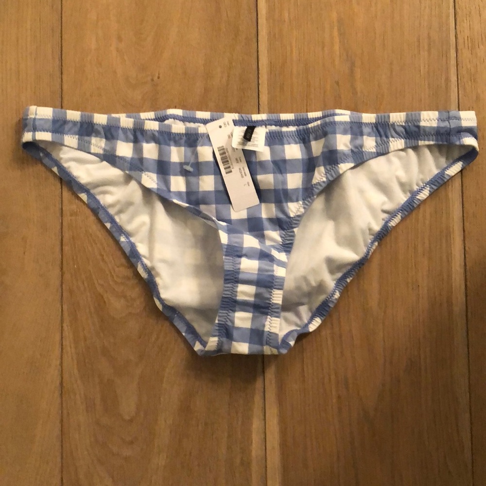 Jcrew matte gingham bikini bottom